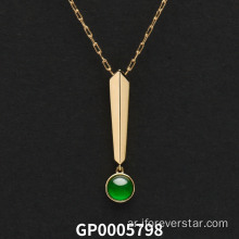 100 ٪ jadeite jade 18k قلادة الذهب